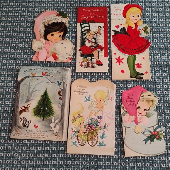 Vintage Used Baby Valentine Christmas Birthday Cards.  Approximately 97 cards - Picture 11 of 16